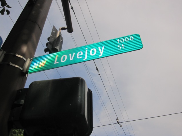 Lovejoy Street- The Simpsons characters are named after streets in Portland (we did go on a hunt..)
